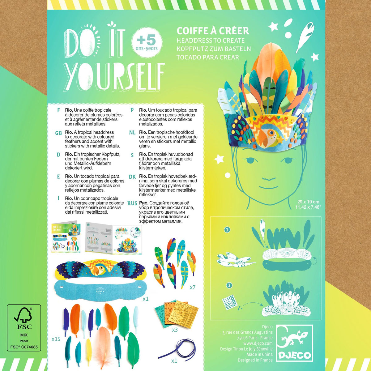 Djeco DIY Headdress Rio
