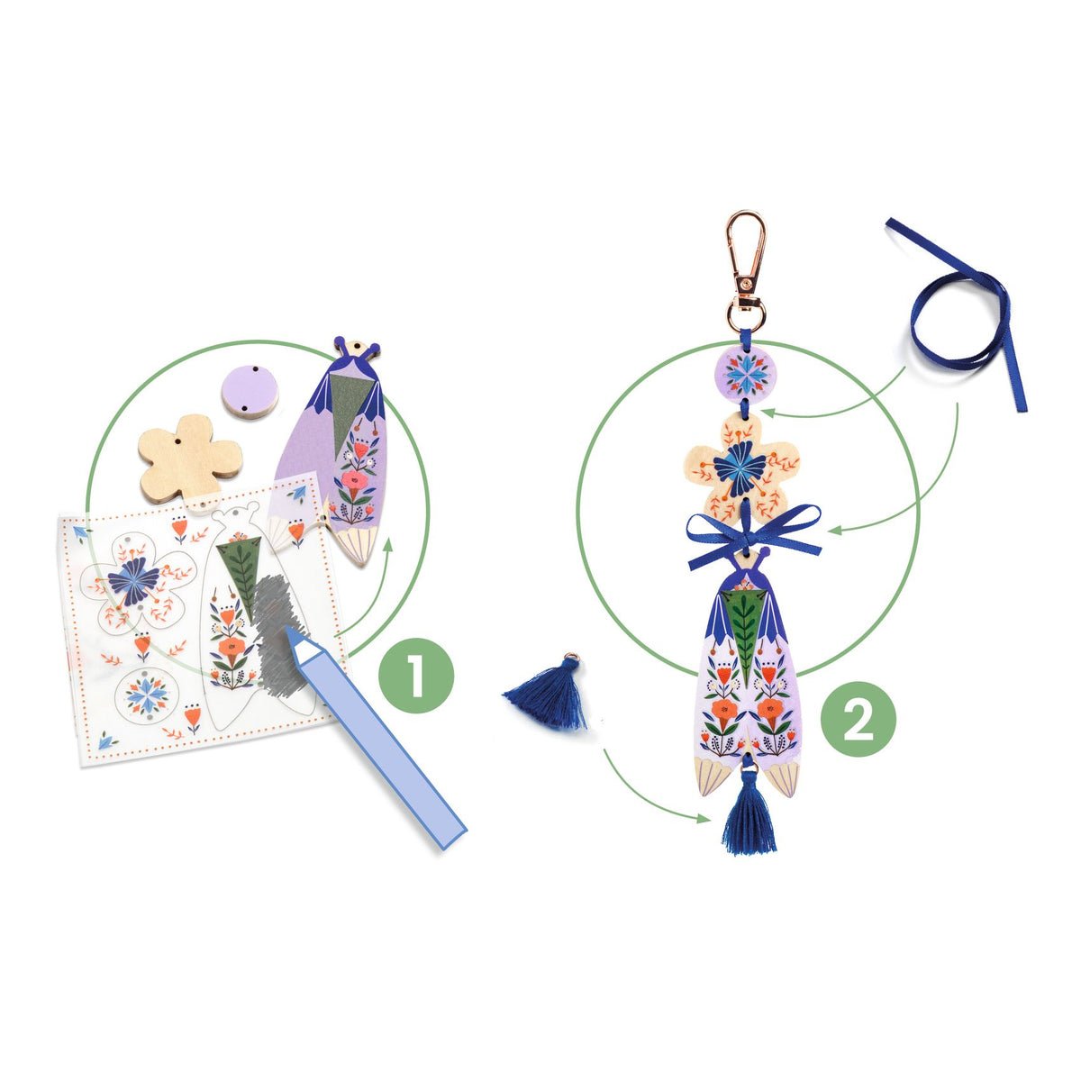 Djeco DIY Butterfly Bag Charms