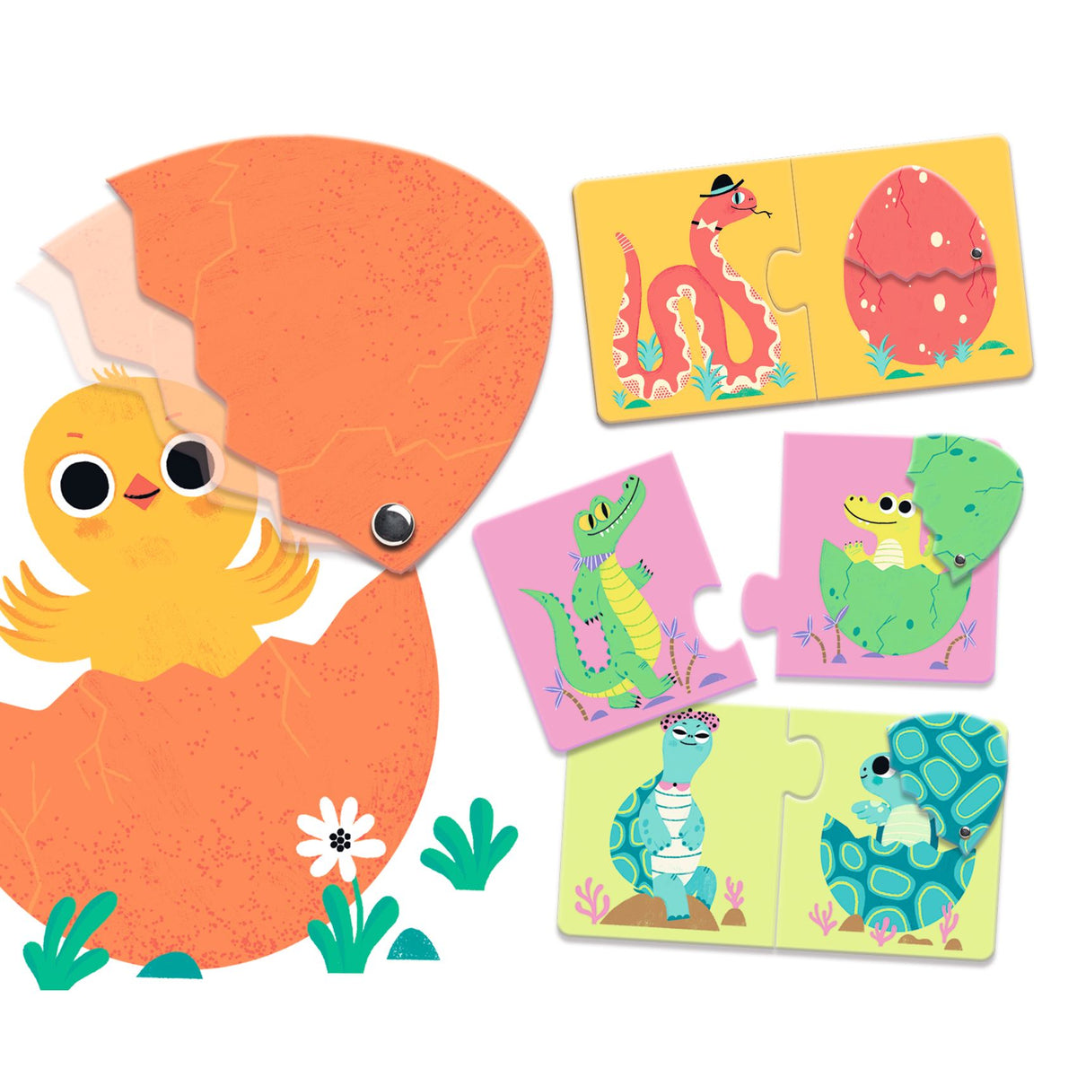 Djeco Puzzle Duo - Animals & the Egg