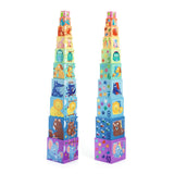Djeco Blocks for Infants - 10 Rainbow Blocks