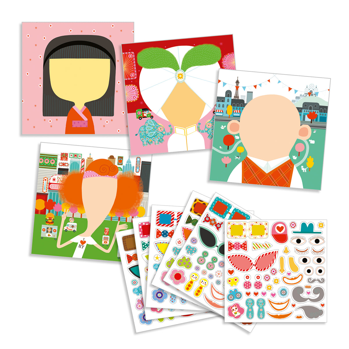 Djeco Create With Stickers - All Different People