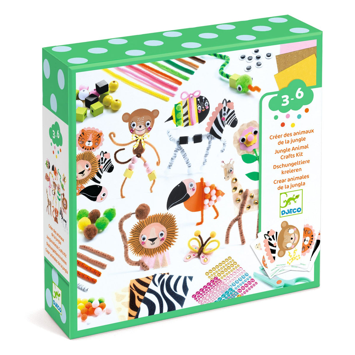 Djeco Diy Jungle Animal Creation Box