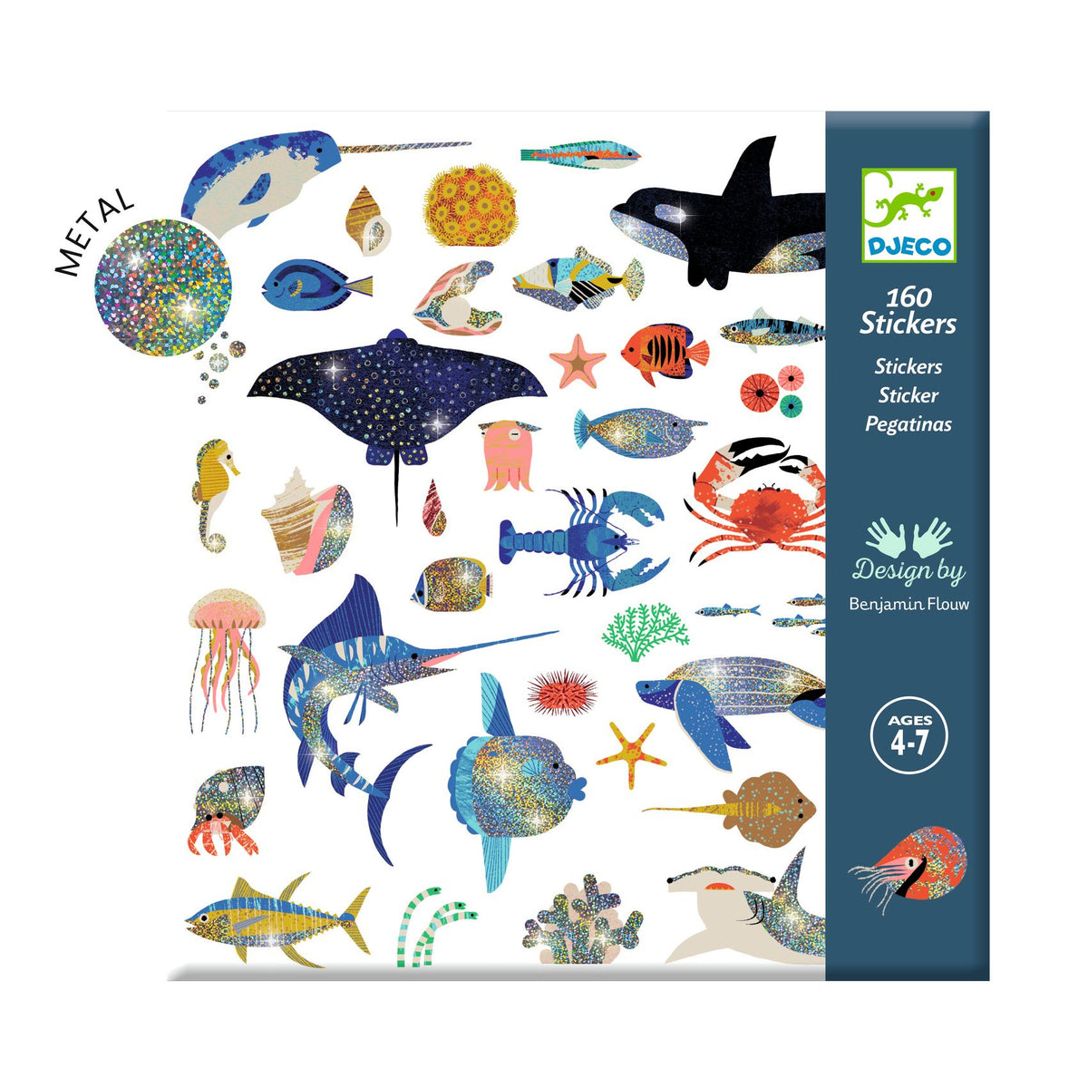Djeco Metallic Stickers -Ocean