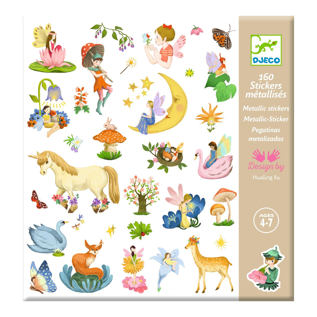 Djeco Metallic Stickers -Fantasy