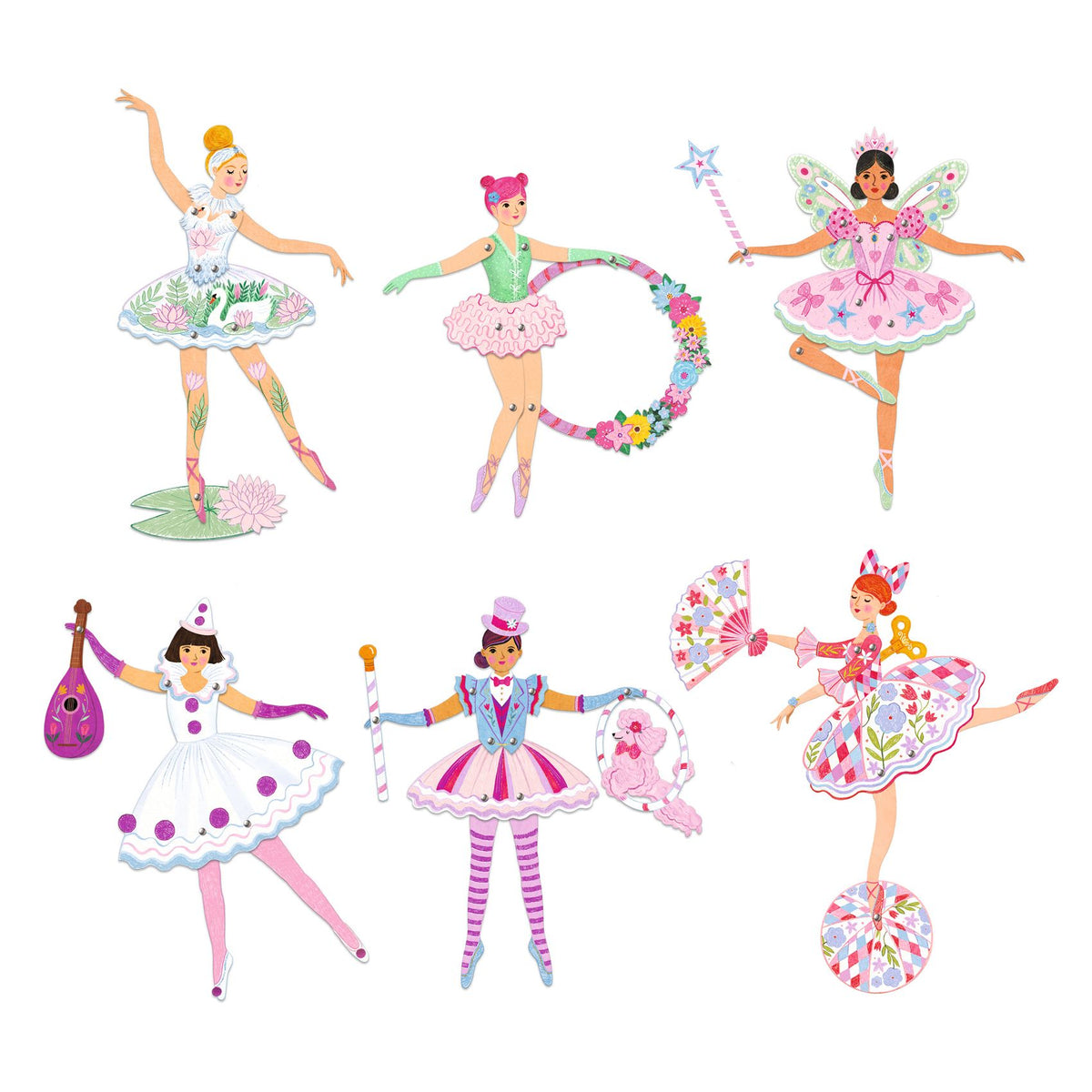 Djeco DIY - Tutu Jumping Jacks to Colour In