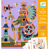 Djeco Brilliant Colouring - Animal Warriors
