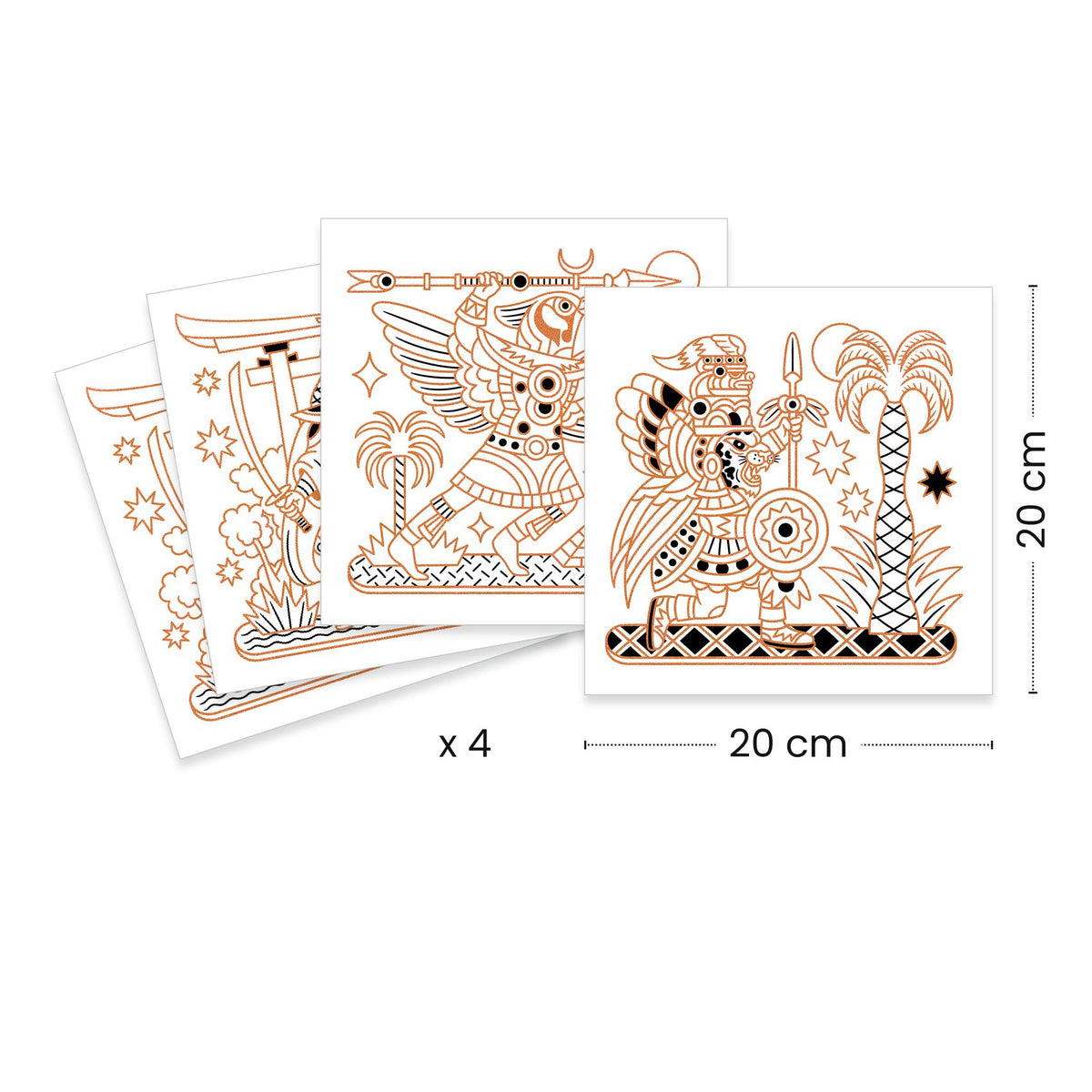 Djeco Brilliant Colouring - Animal Warriors