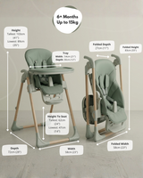 Flare Foldable High Chair - Green