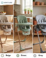 Flare Foldable High Chair - Green
