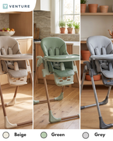 Flare Foldable High Chair - Grey