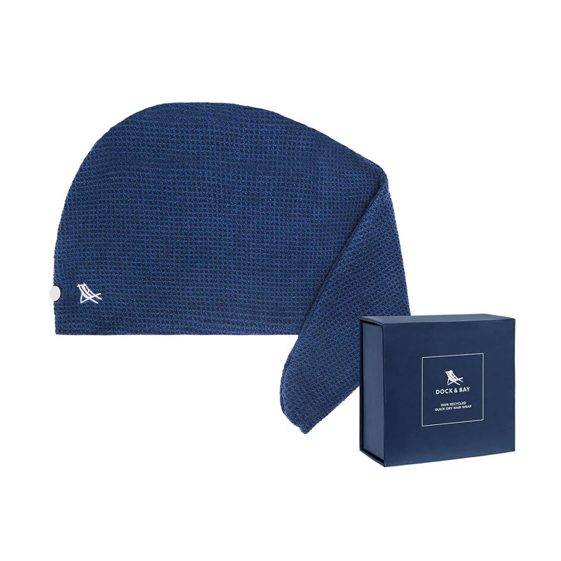 Dock & Bay Hair Wrap - Waffle Fabric - Navy or White
