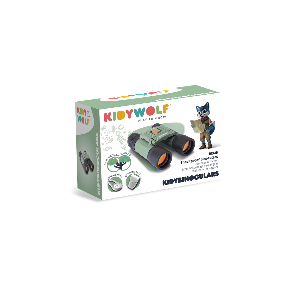 Kidywolf KIDYBINOCULARS Kids' Shockproof Binoculars Green