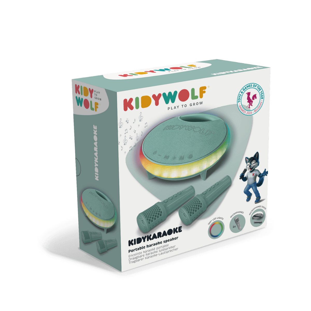 Kidywolf KIDYKARAOKE Kids' Karaoke Speaker Green
