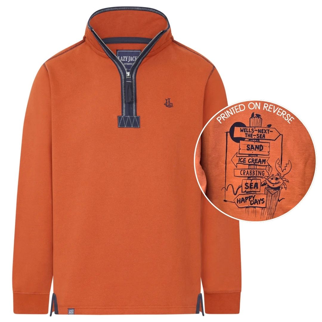 Men's Saffron/Sign Post Lazy Jacks Wells-Next-the-Sea Printed 1/4
