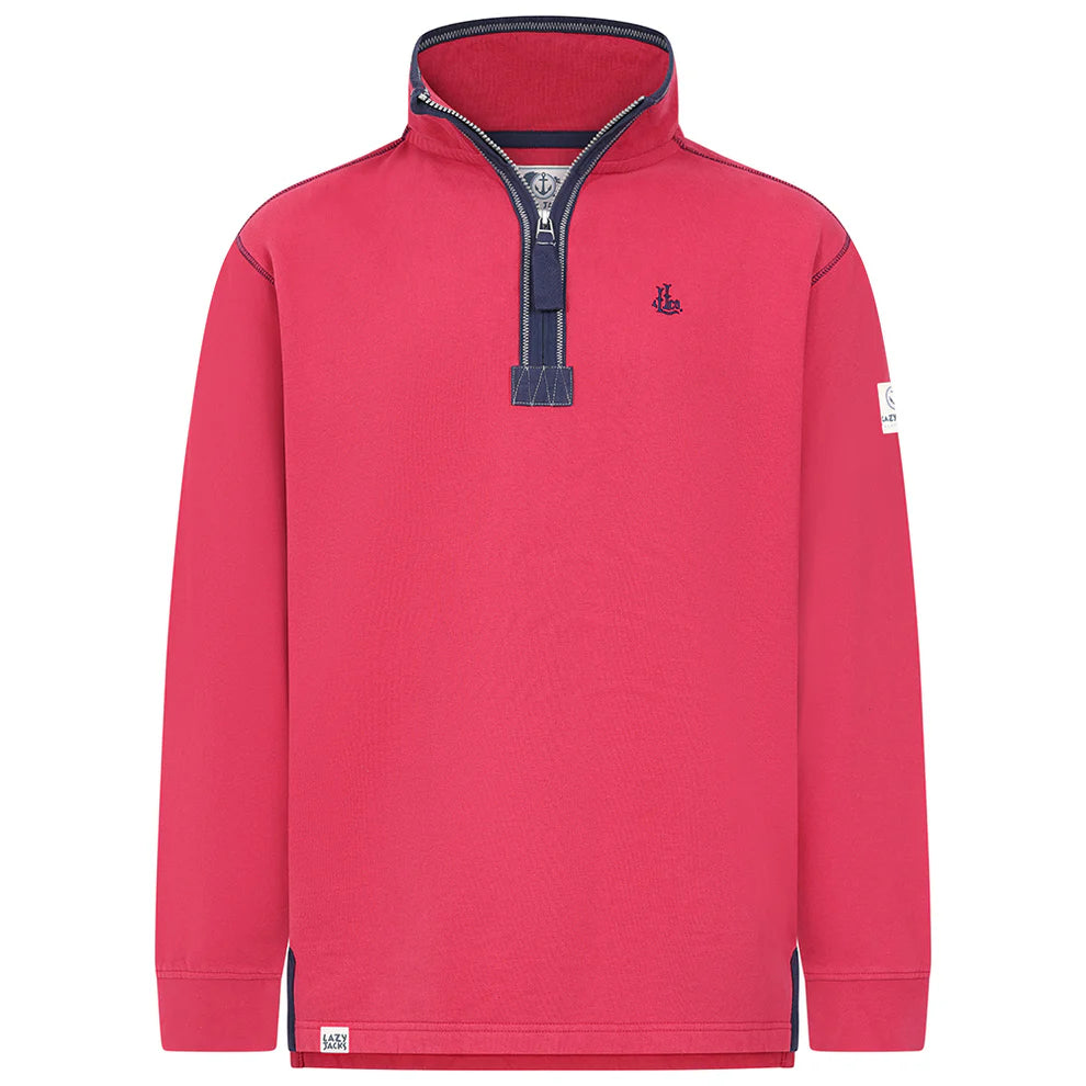 Men's Rouge/Wheel Lazy Jacks Wells-Next-the-Sea Printed 1/4 Zip Sweatshirt