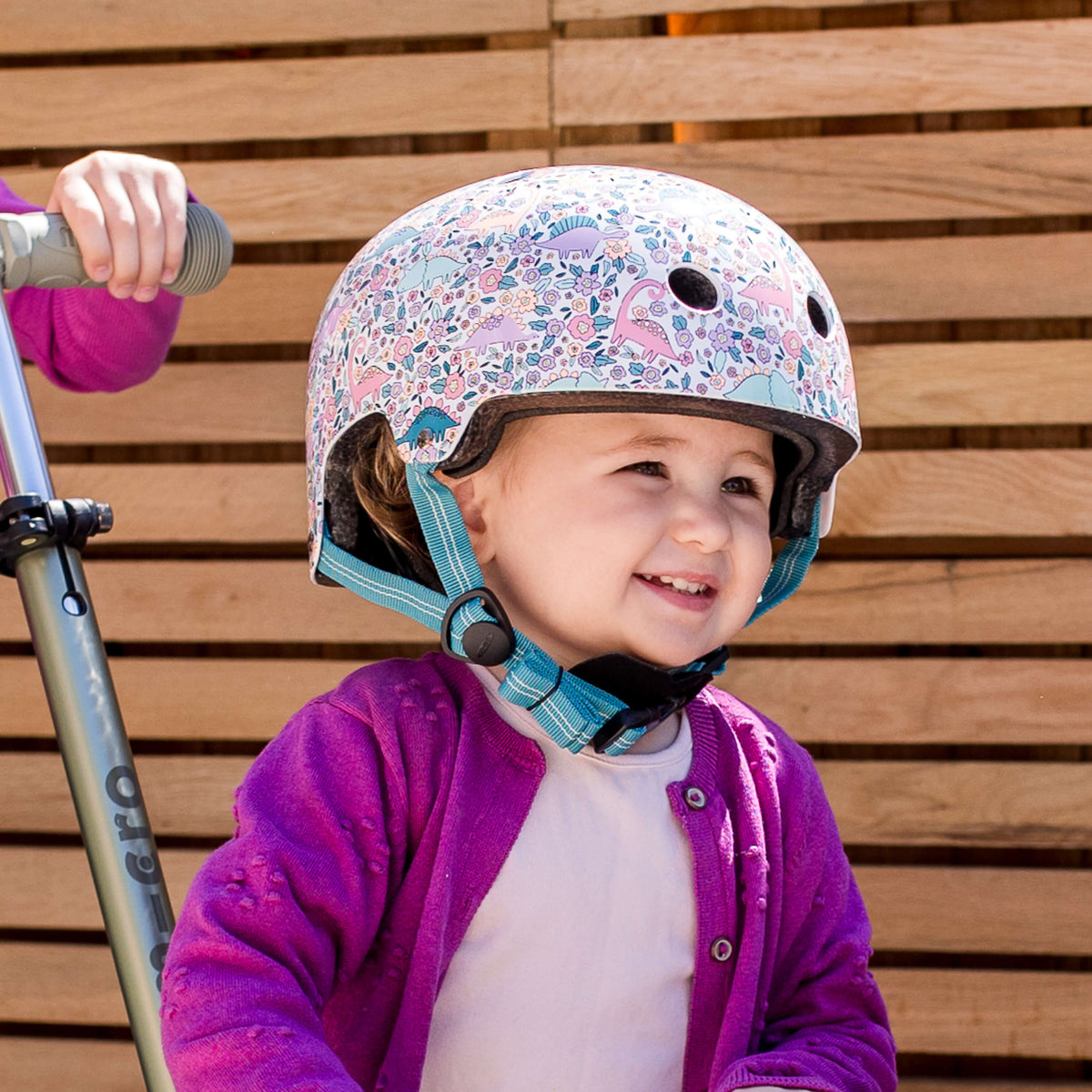 Printed Helmet For Bike and Scooters: Flora-Saur