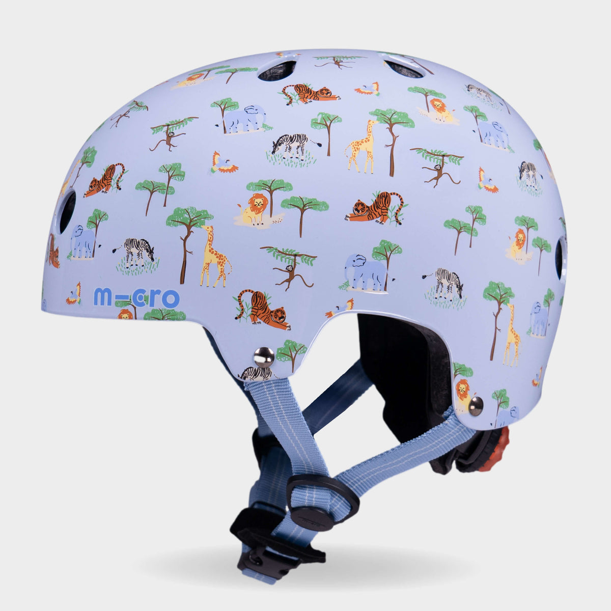 Printed Helmet For Bike and Scooters: Blue Safari