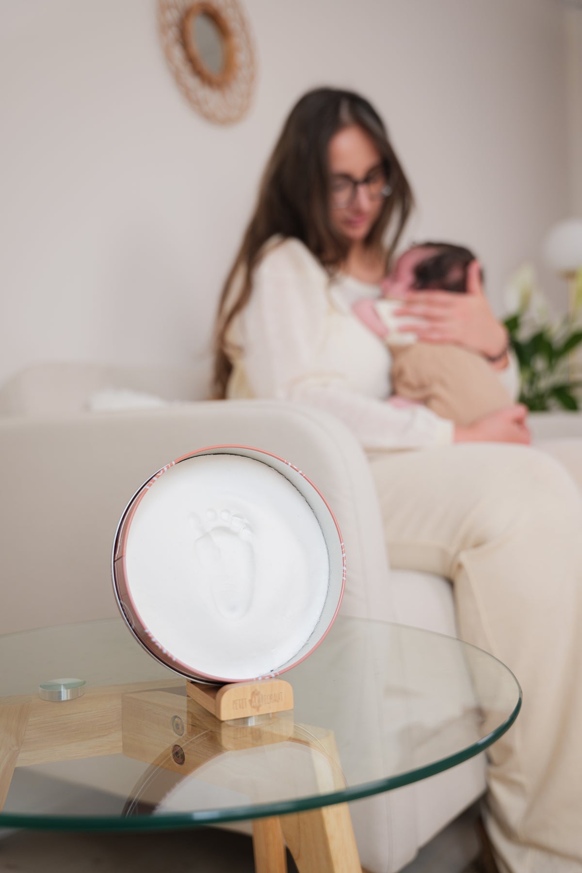 Petit Artichaut Baby Box Round - Rainbow Terracotta