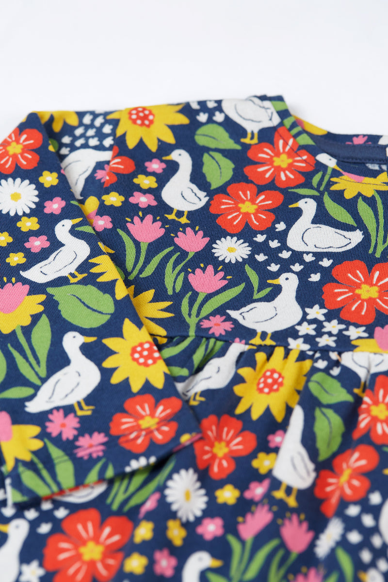 Frugi Little Amelia Dress - Springtime Ducks