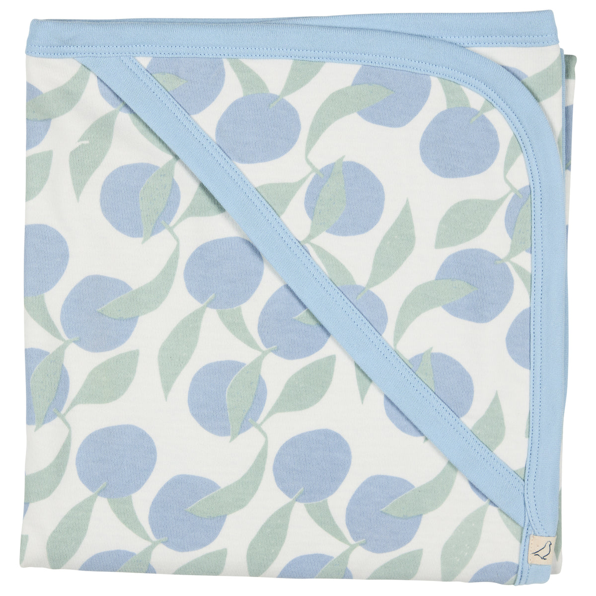 Pigeon Organics Hooded blanket, oranges - blue