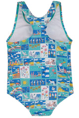 Frugi Sally Swimsuit - Postcards