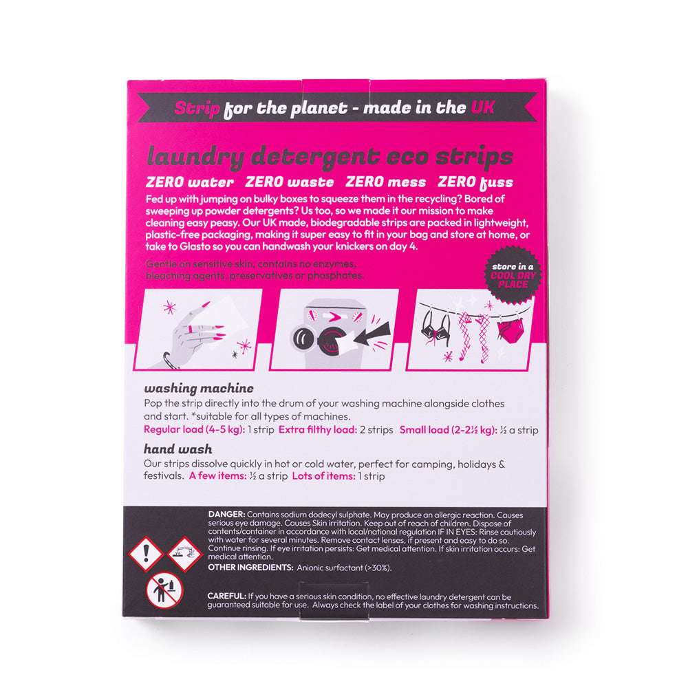Strip Wash Eco Laundry Detergent Strips - Scent Free