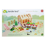 Tenderleaf Dolls House Greenhouse and Garden Playset