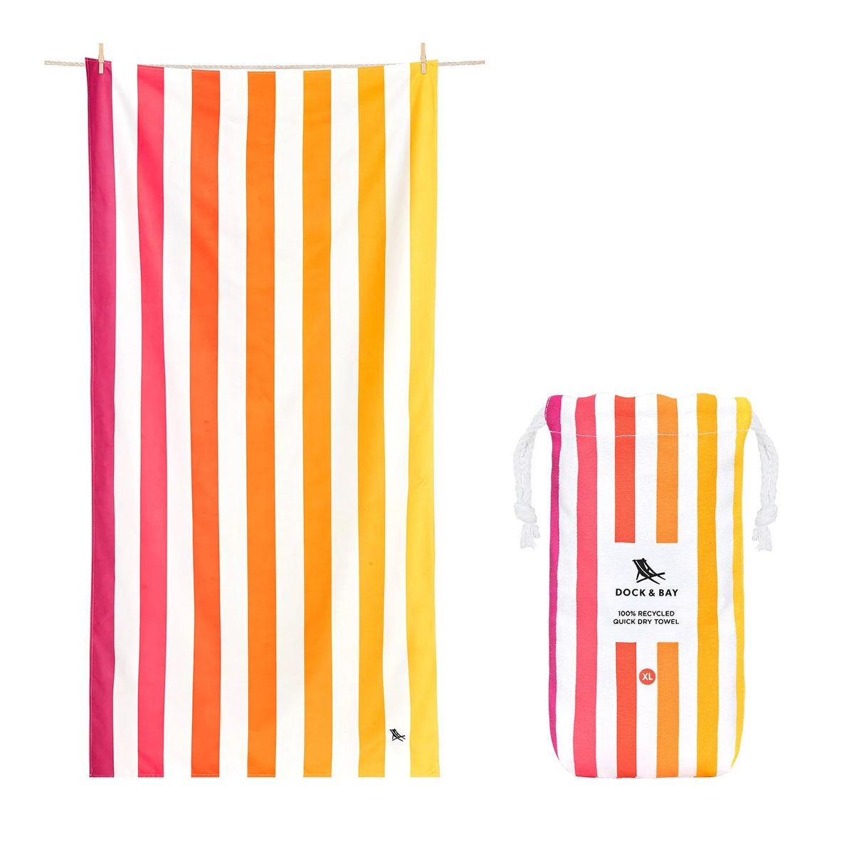 Dock & Bay Beach Towel - Peach Sunrise