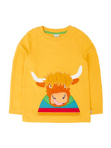 Frugi Adventure Circular Top - Bumblebee/Highland Cow