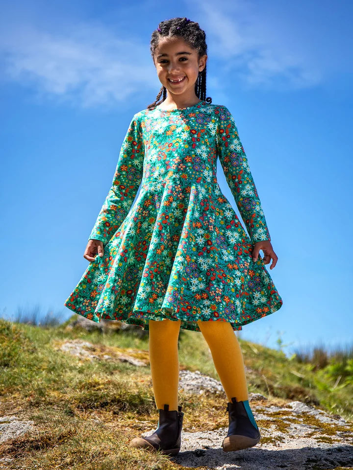 Frugi Sofia Skater Dress - Wildflower Wander