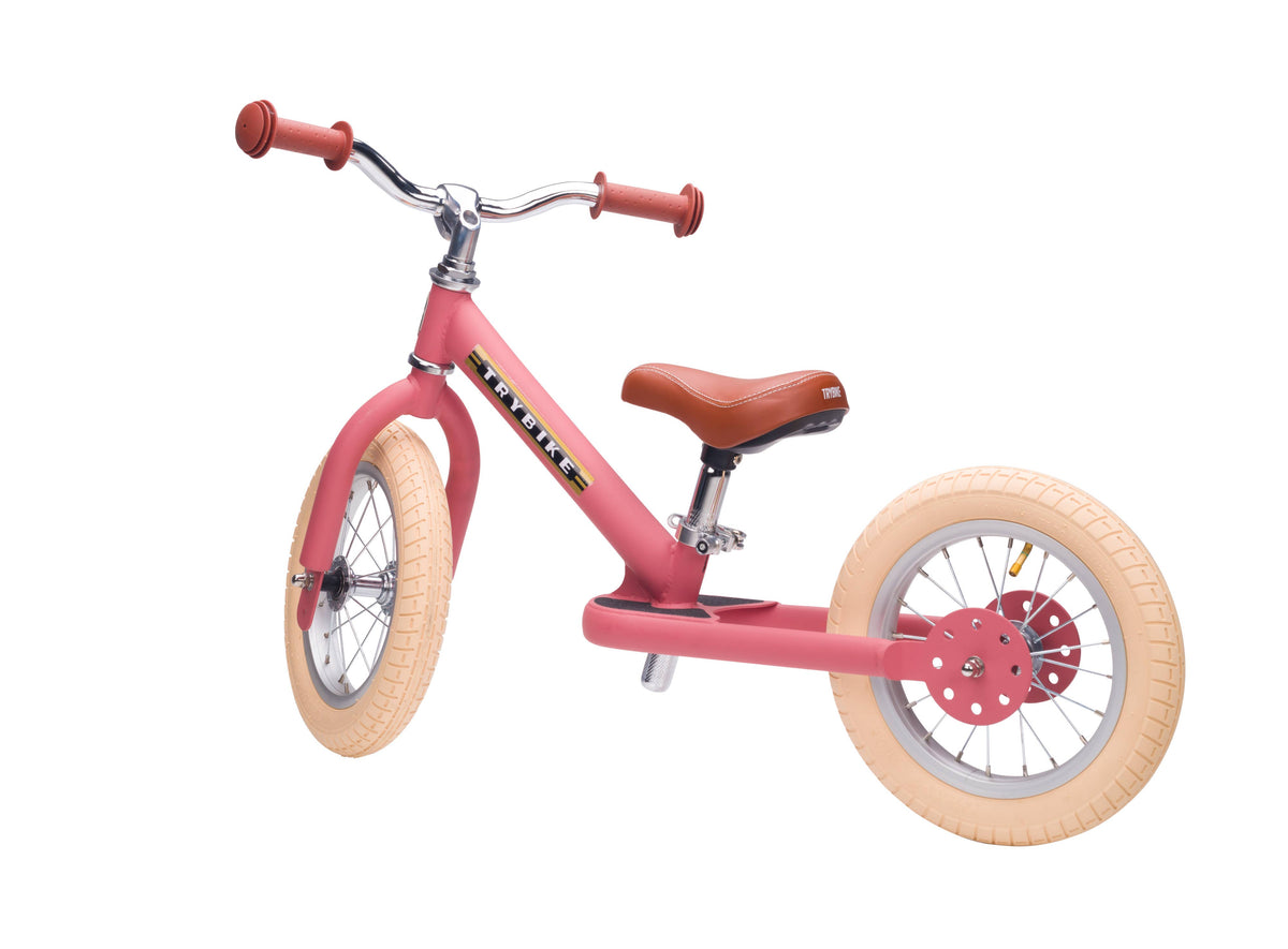 Trybike - Matte 2 In 1 Balance Trike - Vintage Pink