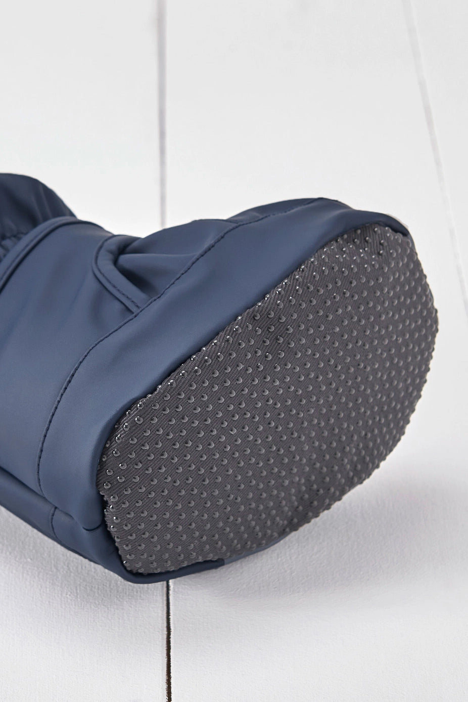 Grass+Air Khaki Navy PU Showerproof Bootie
