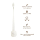 NFco Bio Toothbrush and Stand - Ivory Desert