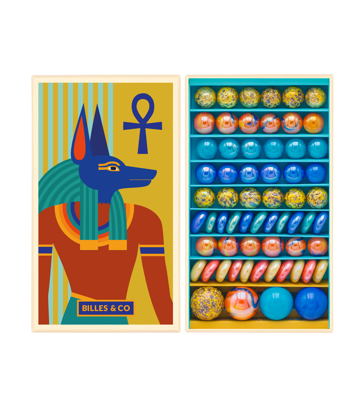 Box of 62 marbles Treasure of Egypt - Anubis