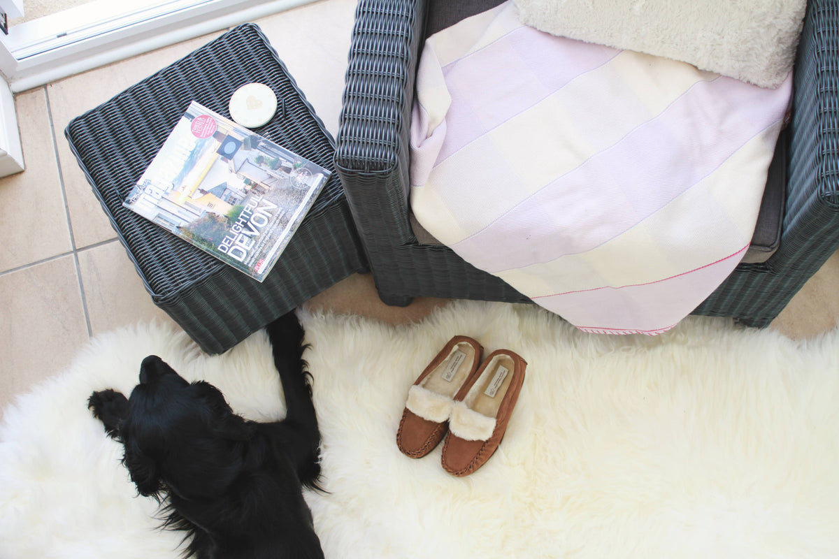 Natural Single Sheepskin Rugs British Skins S/M/L/XL