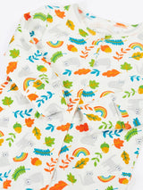 Frugi Lovely Babygrow - Wild Cats