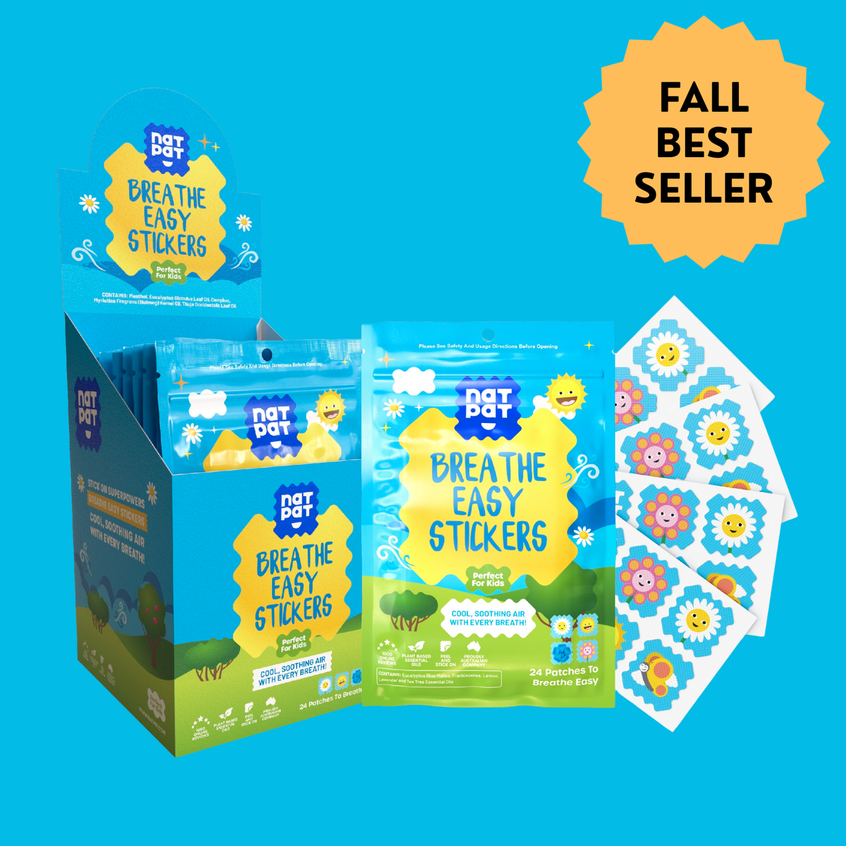 NATPAT Breathe Easy Stickers - Congestion Relief