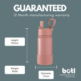 NEW 400ml One Green Epic Insulated Stainless Steel Canteen - Grubby Pink