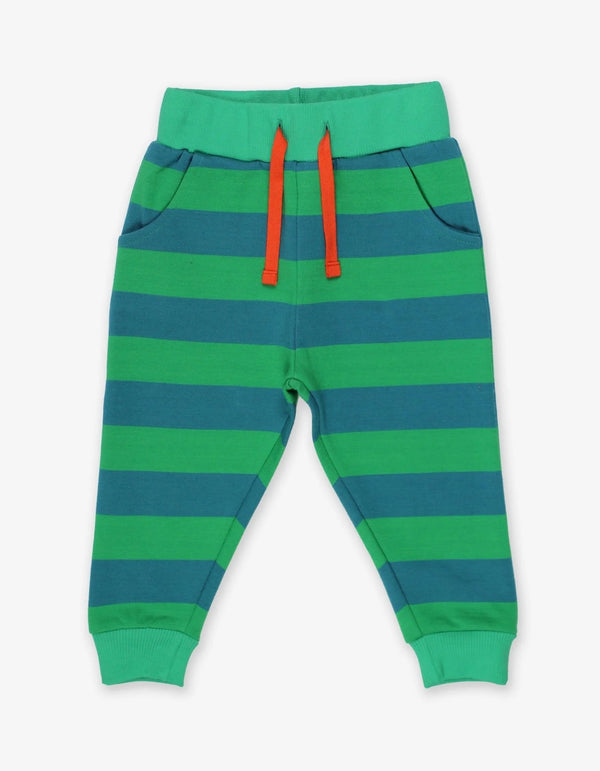 Toby Tiger Organic Striped Joggers - Green
