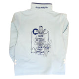 Ladies Sky/Sign Post Lazy Jacks Wells-Next-the-Sea Printed 1/4 Zip Sweatshirt