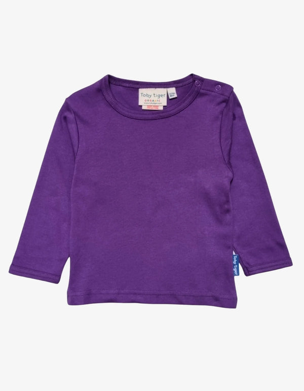 Toby Tiger Organic Basics Long Sleeve T-Shirt - Purple