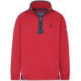 Men's Red/Sign Post Lazy Jacks Wells-Next-the-Sea Printed 1/4 Zip Sweatshirt