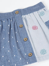 Frugi Hotchpotch Denim Skirt - Denim/Hotchpotch
