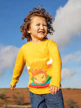 Frugi Adventure Circular Top - Bumblebee/Highland Cow