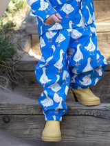 Frugi Puddle Buster Printed Trousers - Cobalt Goose