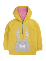 Frugi Hadley Half Zip Hoodie - Bumblebee/Rabbit