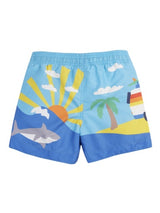 Frugi Polkerris Board Shorts - Blue Skies/Beach
