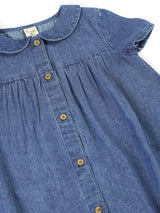 Frugi Rosemary Denim Dress - Denim/Flowers