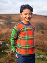 Frugi Elwood Knitted Jumper - Rainbow Tartan