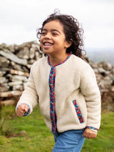 Frugi Juana Fleece Cord Jacket - Moon/Alpine Blooms